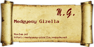 Medgyesy Gizella névjegykártya